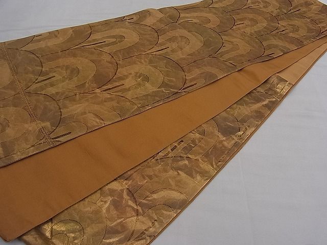 平和屋着物■六通柄袋帯 青海波 金糸 逸品 n-mz6119