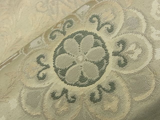 平和屋着物■六通柄袋帯 陶器花唐草文 金糸 逸品 n-nr0320