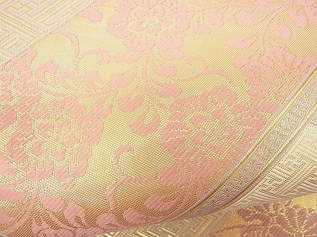 平和屋着物■佐賀錦 六通柄袋帯 吉祥菊花文 金糸 逸品 n-rv0054