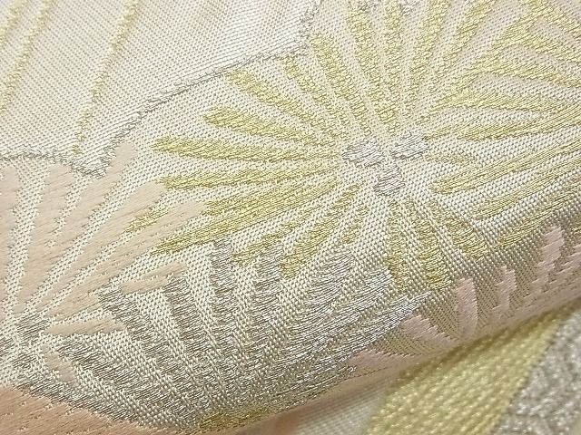 平和屋着物■六通柄袋帯 唐織 吉祥立波笹松文 金銀糸 逸品 n-rv0393