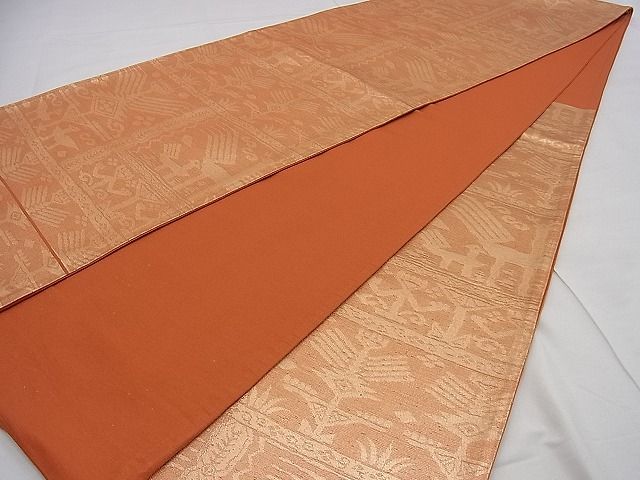 平和屋着物■西陣 六通柄京袋帯 壁画文様 金糸 逸品 n-sa2572