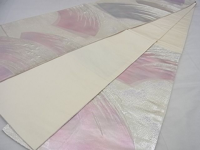 平和屋着物■六通柄袋帯 地紙重ね吉祥文 金糸 逸品 n-sa2966