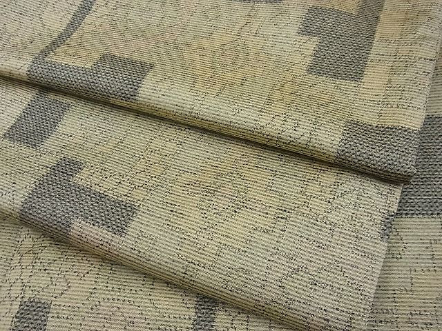 平和屋着物■上質な紬 吉祥花菱文 逸品 n-sg1446
