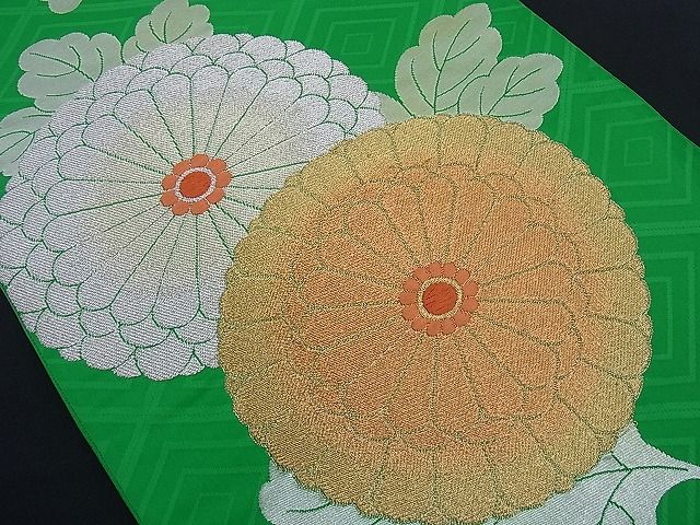 平和屋着物■六通柄袋帯 唐織 菊 金銀糸 逸品 n-th1282
