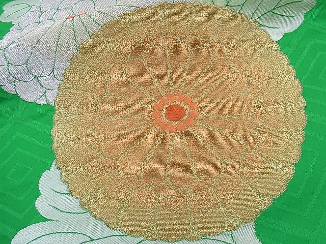 平和屋着物■六通柄袋帯 唐織 菊 金銀糸 逸品 n-th1282