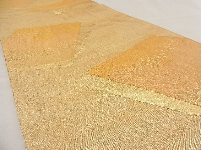 平和屋着物■六通柄袋帯 色紙重ねエ霞箔散らし文 金糸 逸品 n-wb2066