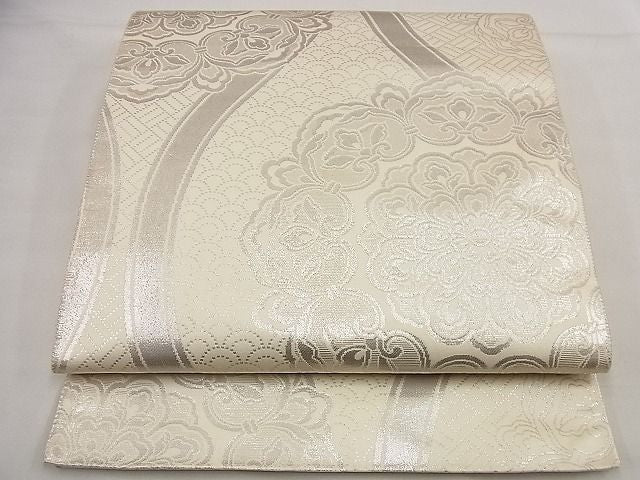 平和屋着物■六通太鼓柄袋帯 正倉院立涌花文 金銀糸 逸品 n-wu0027