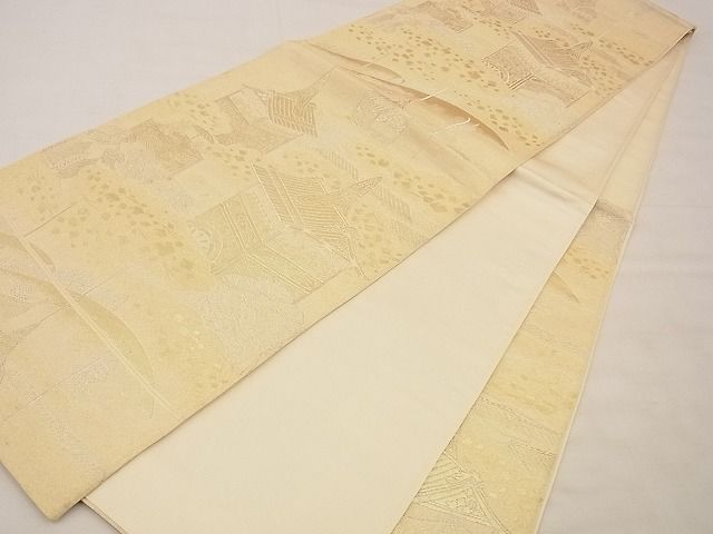 平和屋着物■六通柄袋帯 祇園会絵図 金銀糸 逸品 n-xi0092