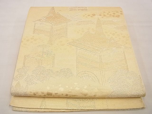 平和屋着物■六通柄袋帯 祇園会絵図 金銀糸 逸品 n-xi0092
