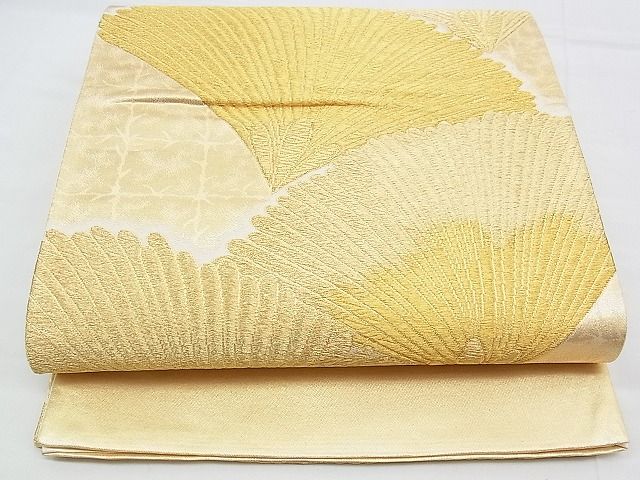 平和屋着物■六通柄袋帯 若松葉文 金糸 逸品 n-yc4026