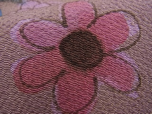 平和屋本店■希少 染色作家 山本由季 九寸開き名古屋帯 手描き 絞り 草花文 鬼しぼ縮緬 逸品 未使用 n - zb0225 - 平和屋