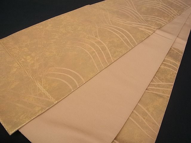 平和屋着物■六通柄袋帯 立波文 金彩 逸品 nb0514