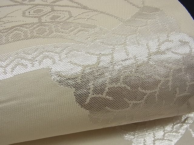 平和屋着物■両面 六通柄袋帯 束ね熨斗文 銀糸 逸品 n-ne0199