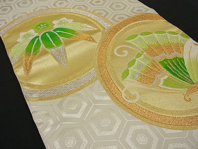 平和屋着物■六通柄袋帯 唐織 桐花丸文 金銀糸 逸品 n-ne0680