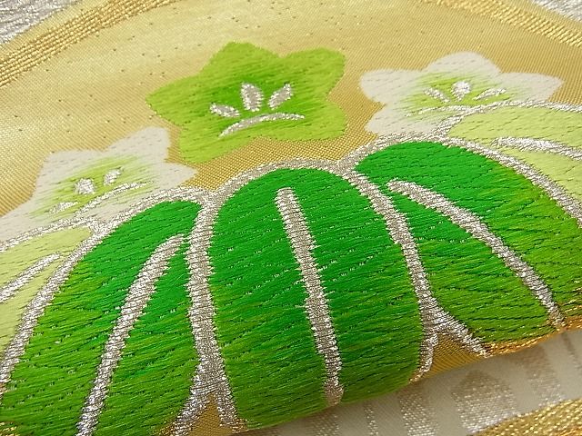 平和屋着物■六通柄袋帯 唐織 桐花丸文 金銀糸 逸品 n-ne0680