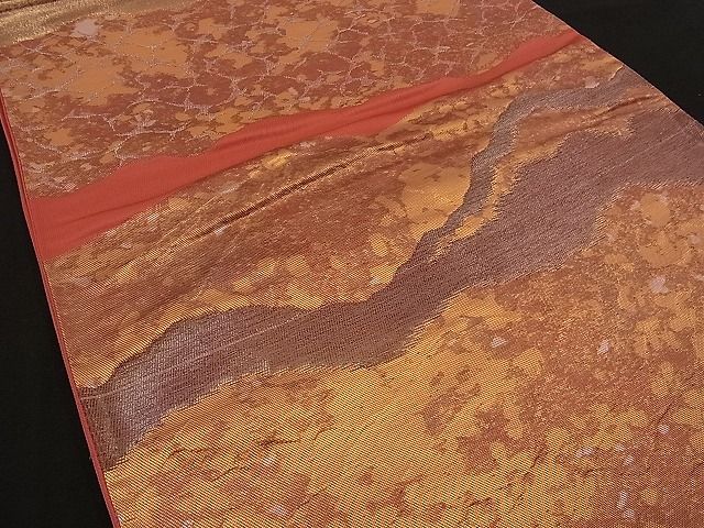 平和屋着物■西陣 六通柄袋帯 遠山霞文 金糸 逸品 n-ne1196