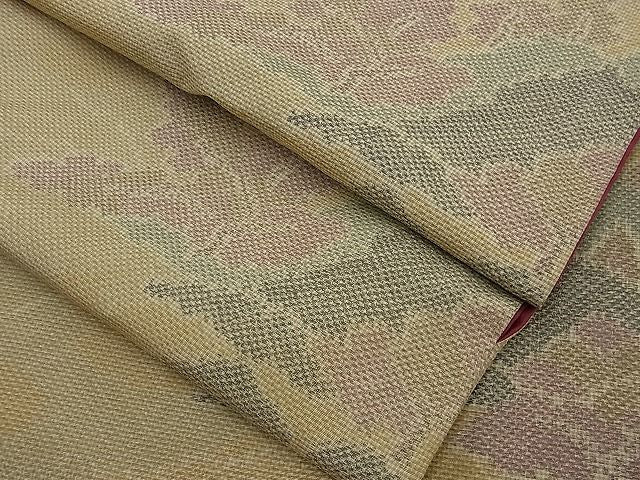 平和屋着物■上質なお召 遠山樹林文 逸品 n-ne1492