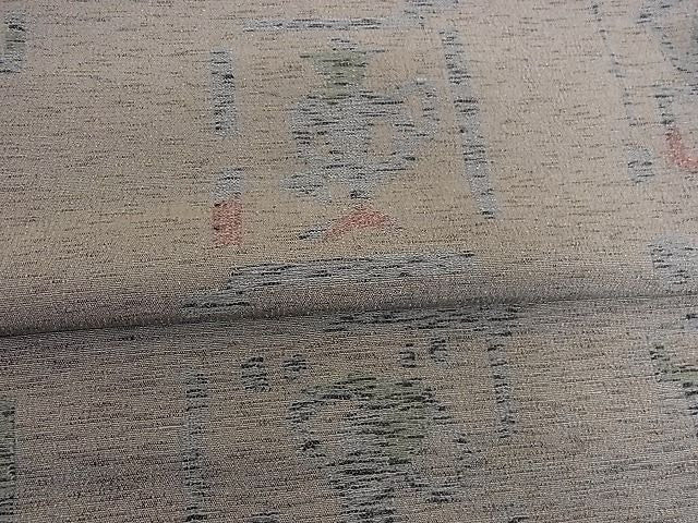 平和屋着物■お召 陶器文 着丈157.5cm 裄丈64cm 正絹 逸品 B-np3033