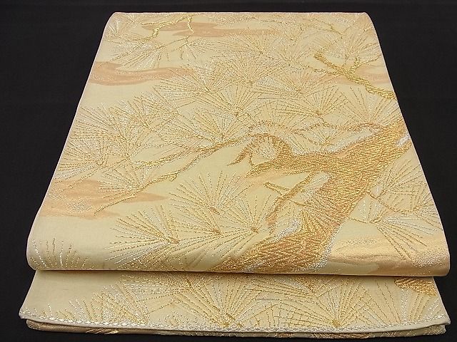 平和屋着物■西陣 六通柄袋帯 霞松文 金銀糸 逸品 n-nr0080
