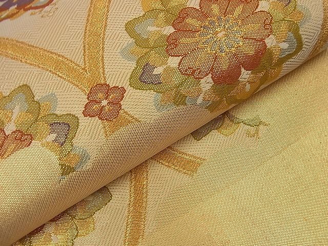 平和屋着物■佐賀錦 六通柄袋帯 雲取り立涌花文 金糸 逸品 n-nr0132