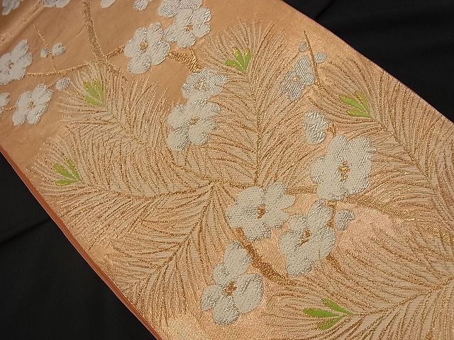 平和屋着物■六通柄袋帯 唐織 松梅文 金銀糸 逸品 n-nr0135