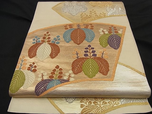 平和屋着物■六通柄袋帯 唐織 地紙桐文 金銀糸 逸品 n-nr0136