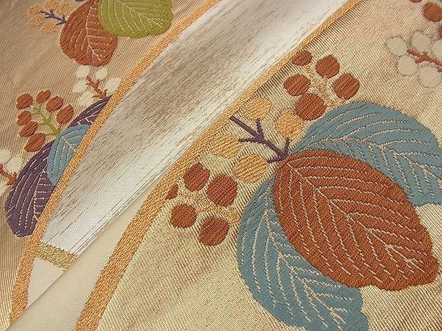 平和屋着物■六通柄袋帯 唐織 地紙桐文 金銀糸 逸品 n-nr0136