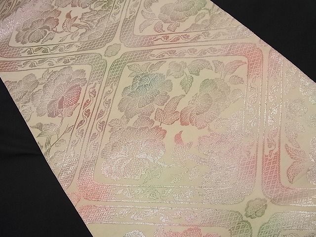 平和屋着物■六通柄袋帯 牡丹文 花菱苑特撰 金糸 逸品 n-nr0202