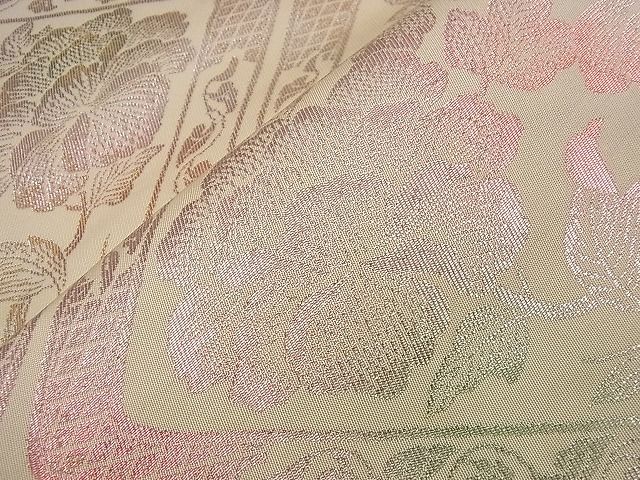 平和屋着物■六通柄袋帯 牡丹文 花菱苑特撰 金糸 逸品 n-nr0202