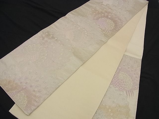 平和屋着物■六通柄袋帯 唐織 孔雀文 金銀糸 逸品 n-nr0203