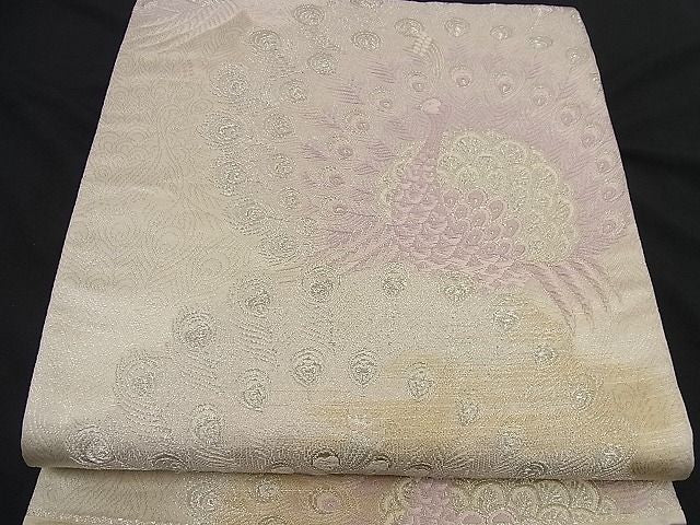 平和屋着物■六通柄袋帯 唐織 孔雀文 金銀糸 逸品 n-nr0203