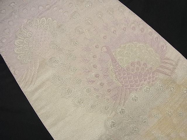 平和屋着物■六通柄袋帯 唐織 孔雀文 金銀糸 逸品 n-nr0203