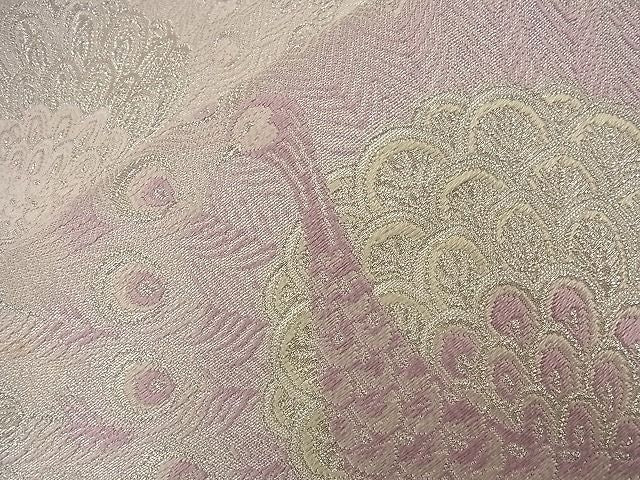 平和屋着物■六通柄袋帯 唐織 孔雀文 金銀糸 逸品 n-nr0203