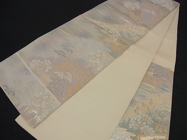 平和屋着物■六通柄袋帯 唐織 古都みやび 綿引箔 金銀糸 逸品 n-nr0247
