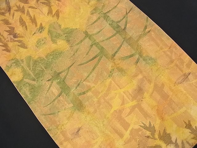 平和屋着物■六通柄袋帯 樹林文 金糸 逸品 n-nr0253