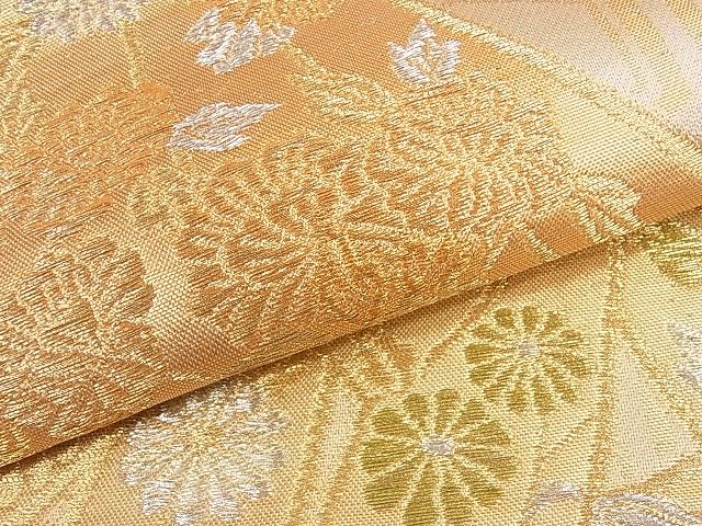 平和屋着物■六通柄袋帯 束ね熨斗吉祥花文 金銀糸 逸品 ob2630