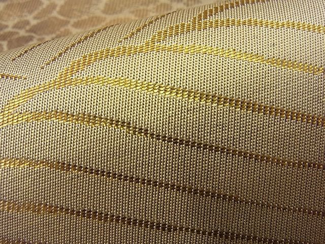 平和屋着物■六通柄袋帯 立波文 金糸 逸品 n-op0068
