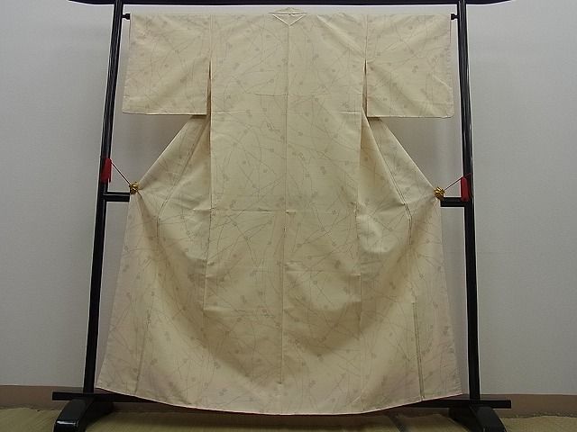 平和屋着物■上質な白紬 吉祥文 逸品 n-op0244