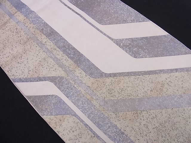 平和屋着物■六通柄袋帯 幾何学文様 引箔 金彩 逸品 n-os0697