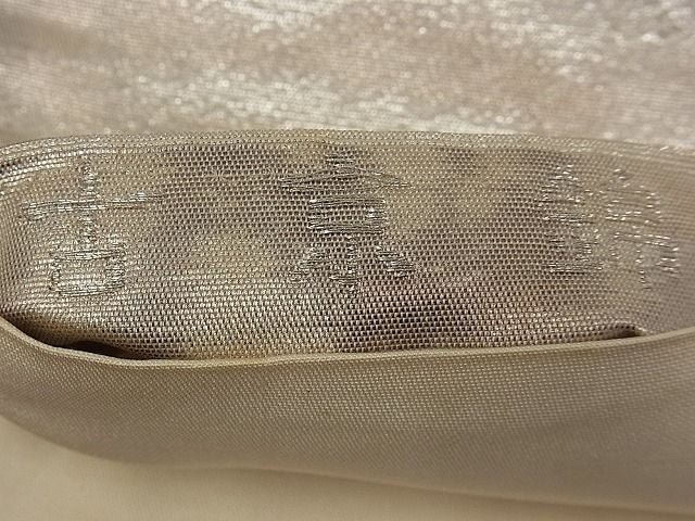 平和屋着物■六通柄袋帯 古京錦 御所車流水花文 二重引箔 銀糸 逸品 ox0128
