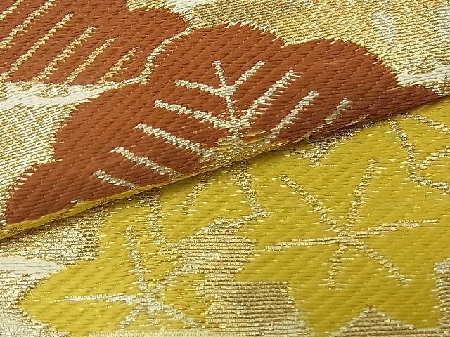 平和屋着物■六通柄袋帯 唐織 地紙吉祥花文 金銀糸 逸品 ox0201