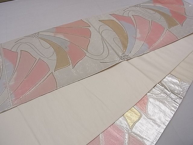 平和屋着物■六通柄袋帯 あかね錦 金銀糸 逸品 oy0984