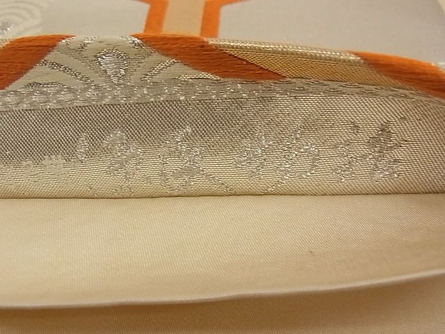 平和屋着物■六通柄袋帯 唐織 源氏物語 亀甲文 青海波 金銀糸 正絹 逸品 A-pf4018
