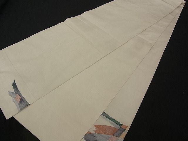 平和屋着物■太鼓柄袋帯 幾何学 金糸 正絹 逸品 A-pf4377