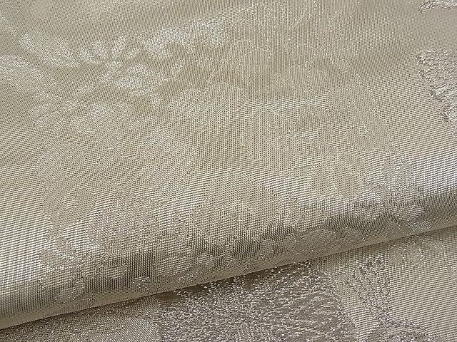 平和屋着物■六通柄袋帯 孔雀花文 銀糸 逸品 n-pk0720