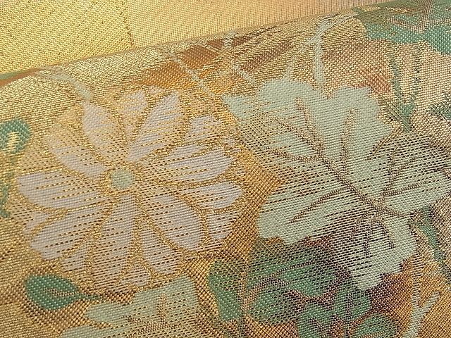 平和屋着物■六通柄袋帯 秋草文 金銀糸 逸品 n-pk0733