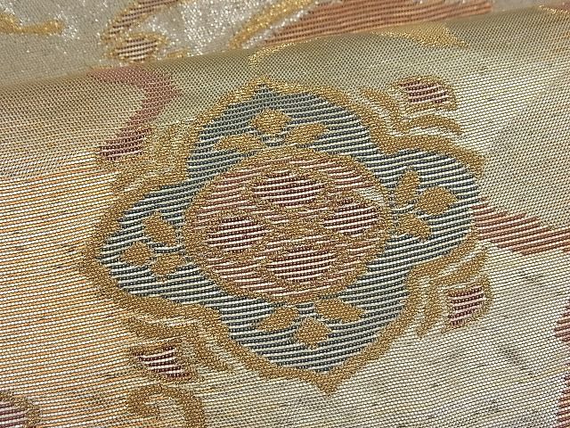 平和屋着物■六通柄袋帯 鳳凰道長花唐草文 金銀糸 逸品 n-pk0748