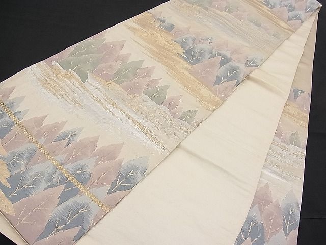 平和屋着物■六通柄袋帯 霞樹林文 金銀糸 逸品 n-pk0876