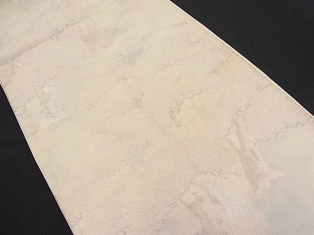 平和屋着物■六通柄袋帯 松 銀糸 逸品 n-pk0878