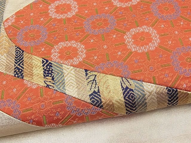 平和屋着物■六通太鼓柄袋帯 切嵌 吉祥文 金糸 逸品 n-pk1102